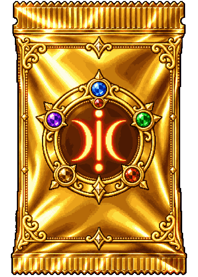 The Gold Pack: a gold foil card pack with the sigil ring in its centre.