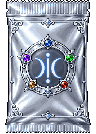 The Silver Pack: a silver foil card pack with the sigil ring in its centre.