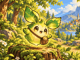 Glimmer Sprite, a small glowing green sprite.